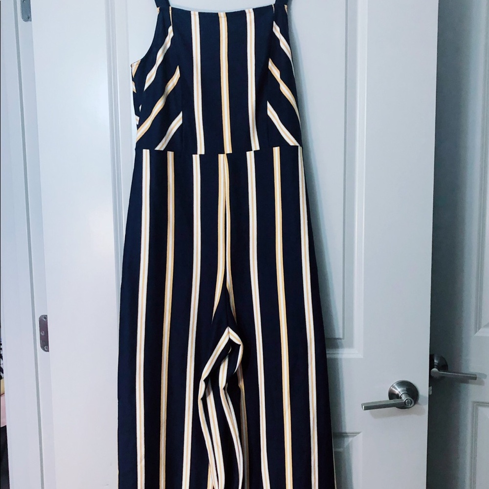 Striped Jumpsuit size large
